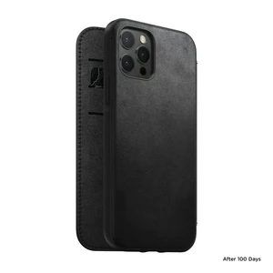 Черный кожаный чехол-книжка Nomad Rugged Folio Horween Leather Black для iPhone 12 | 12 Pro - Фото 7
