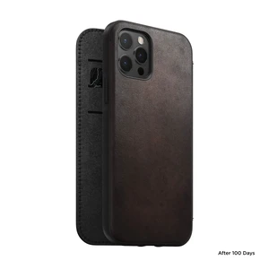 Кожаный чехол-книжка Nomad Rugged Folio Horween Leather Rustic Brown для iPhone 12 Pro Max - Фото 7