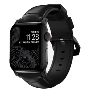 Черный кожаный ремешок Nomad Classic Strap для Apple Watch Ultra 49mm | 45mm | 44mm | 42mm Series NM1A41BT00 - Фото 1