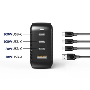Швидка зарядка oneLounge 1Power GaN 100W 3xUSB-C + USB-A для MacBook | iPhone | iPad - Фото 2