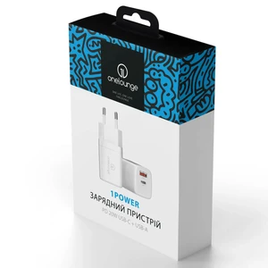 Зарядное устройство oneLounge 1Power PD 20W USB-C + USB-A для iPhone | iPad | MacBook M1 - Фото 6