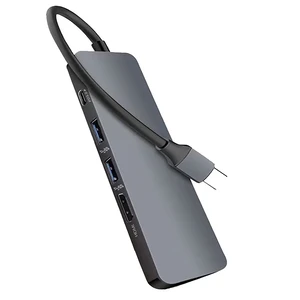 Многофункциональный хаб iLoungeMax 5 в 1 4K HDMI+Rj45+USB 3.1+USB-A+Type-C для MacBook  - Фото 1