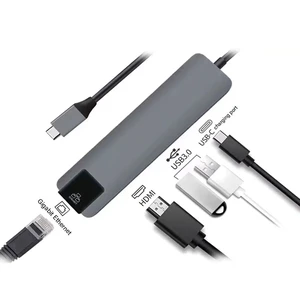 Многофункциональный хаб iLoungeMax 5 в 1 4K HDMI+Rj45+USB 3.1+USB-A+Type-C для MacBook - Фото 4