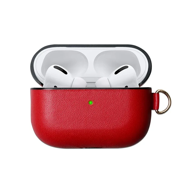 Червоний шкіряний чохол iLoungeMax Red для навушників Apple AirPods Pro у Рівному