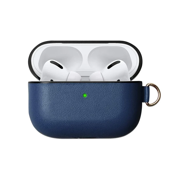 Синій шкіряний чохол iLoungeMax Blue для навушників Apple AirPods Pro у Рівному