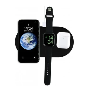 Бездротова чорна зарядка iLoungeMax AirPower Black для iPhone | Apple Watch | AirPods OEM