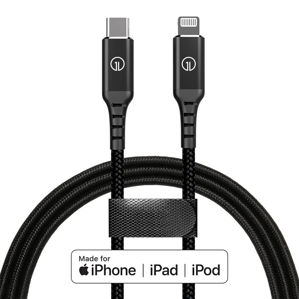 Плетений кабель oneLounge 1Power MFi USB-C to Lightning (1m) в Мукачеві