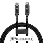 Плетений кабель oneLounge 1Power MFi USB-C to Lightning (1m)