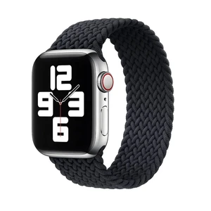 Плетений монобраслет iLoungeMax Braided Solo Loop Charcoal Black для Apple Watch Ultra 49mm | 45mm | 44mm | 42mm Size L OEM  - Фото 1