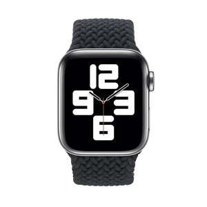 Плетений монобраслет iLoungeMax Braided Solo Loop Charcoal Black для Apple Watch Ultra 49mm | 45mm | 44mm | 42mm Size L OEM - Фото 2