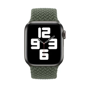 Плетений монобраслет iLoungeMax Braided Solo Loop Inverness Green для Apple Watch Ultra 49mm | 45mm | 44mm | 42mm Size M OEM - Фото 2