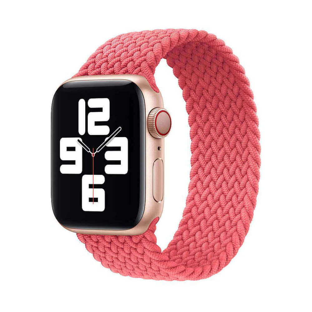 Плетеный монобраслет iLoungeMax Braided Solo Loop Pink для Apple Watch 45mm | 44mm | 42mm Size M OEM
