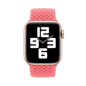 Плетеный монобраслет iLoungeMax Braided Solo Loop Pink для Apple Watch 41mm | 40mm | 38mm Size M OEM - Фото 2