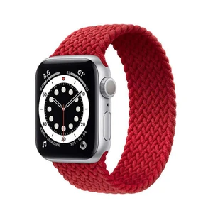 Плетеный монобраслет iLoungeMax Braided Solo Loop Red для Apple Watch Ultra 49mm | 45mm | 44mm | 42mm Size L OEM  - Фото 1