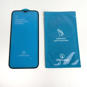 Захисне скло з сіткою на динамік oneLounge SilicolEdge Full Cover Glass 3D для iPhone 12 | 12 Pro - Фото 3