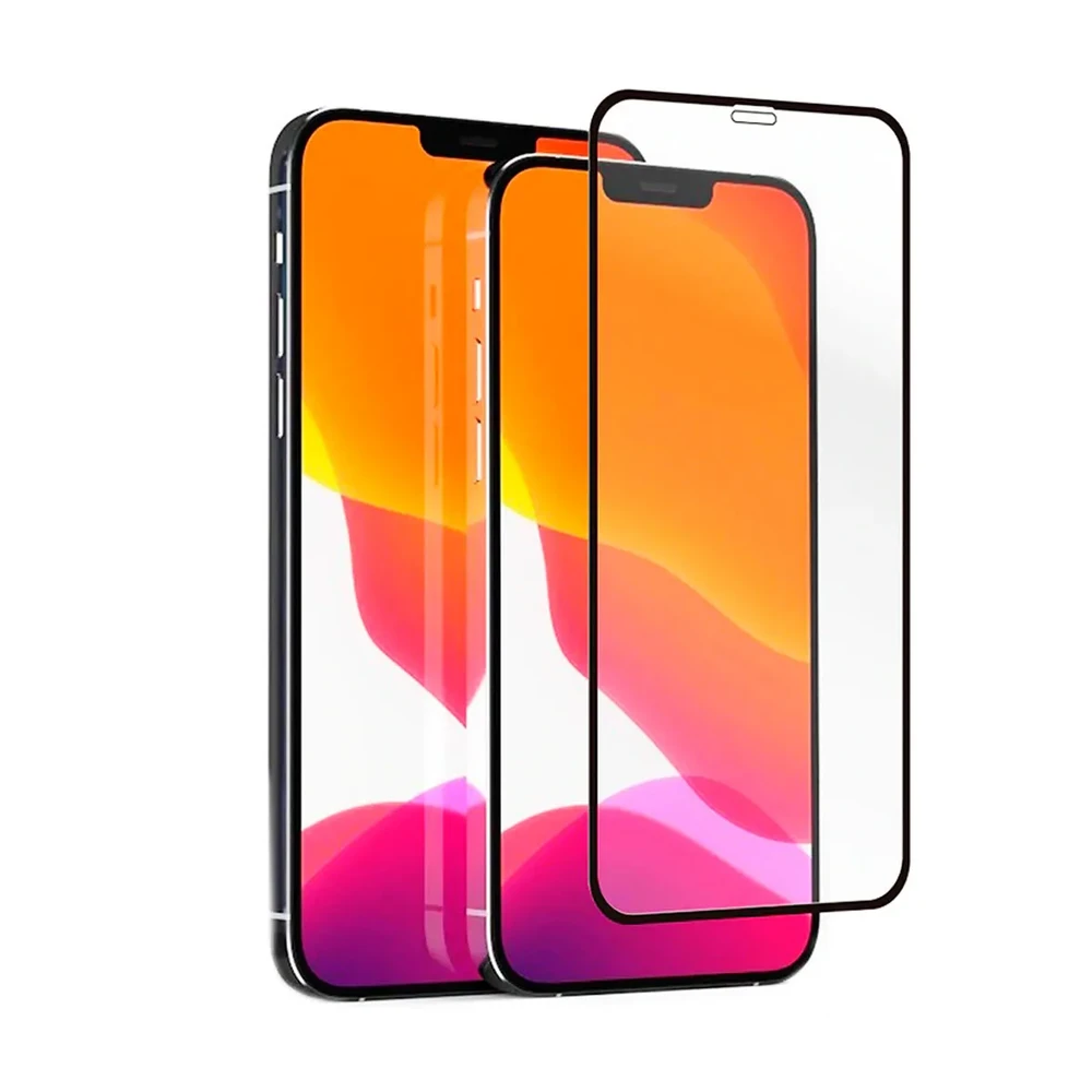 Захисне скло з сіткою на динамік oneLounge SilicolEdge Full Cover Glass 3D для iPhone 12 | 12 Pro