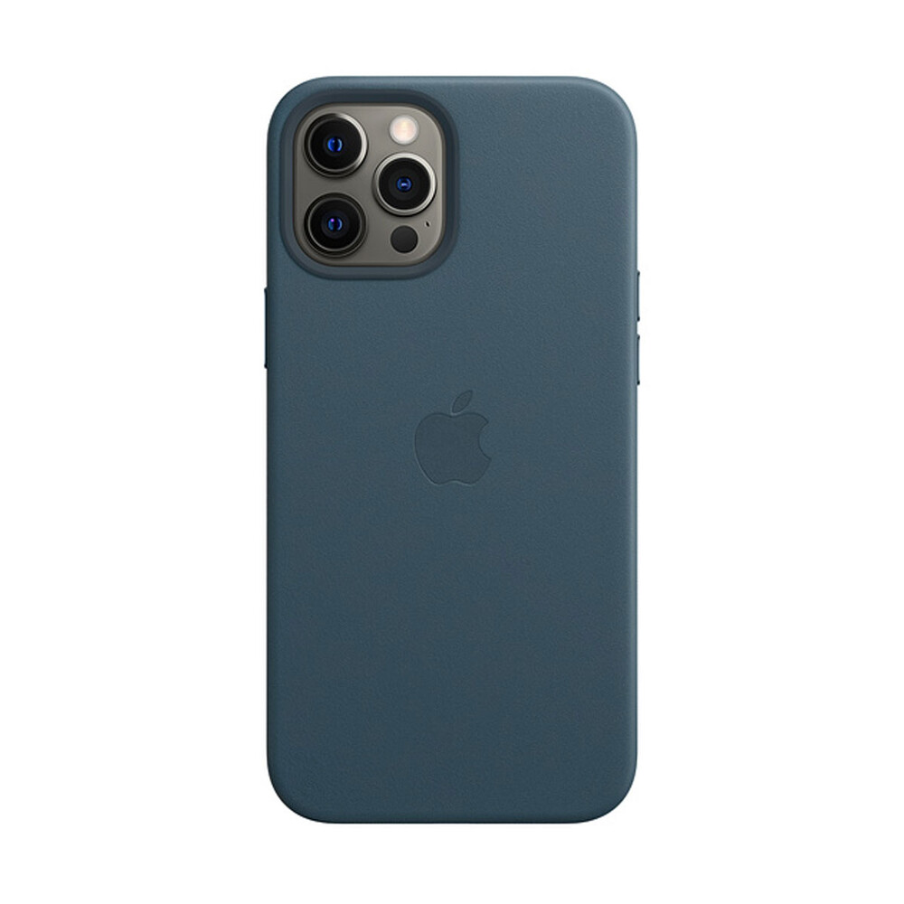 Кожаный чехол iLoungeMax Genuine Leather Case MagSafe Baltic Blue для iPhone 12 | 12 Pro ОЕМ
