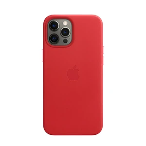 Кожаный чехол iLoungeMax Genuine Leather Case MagSafe Red для iPhone 12 Pro Max ОЕМ