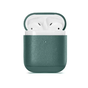Шкіряний чохол iLoungeMax Leather Case Forest Green для Airpods 2 | 1  - Фото 1
