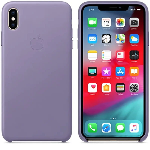 Шкіряний чохол iLoungeMax Leather Case Lilac для iPhone XS Max OEM