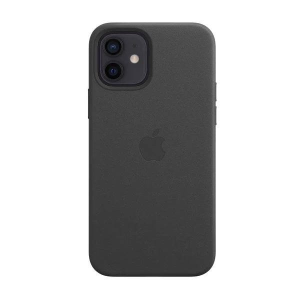 Черный кожаный чехол iLoungeMax Leather Case MagSafe Black для iPhone 12 Pro Max OEM (с поддержкой анимации)