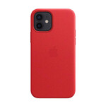 Шкіряний чохол iLoungeMax Leather Case MagSafe Red для iPhone 12 | 12 Pro OEM (з підтримкою анімації)