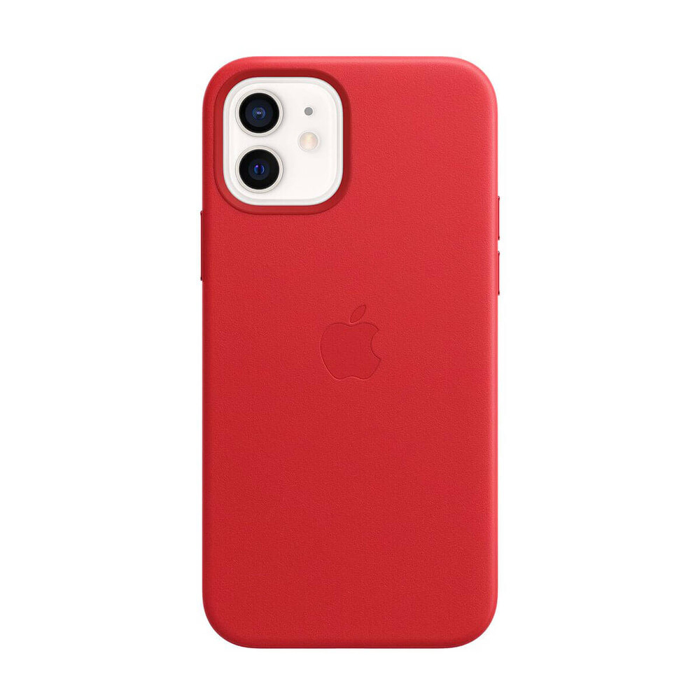 Кожаный чехол iLoungeMax Leather Case MagSafe Red для iPhone 12 mini OEM (с поддержкой анимации)