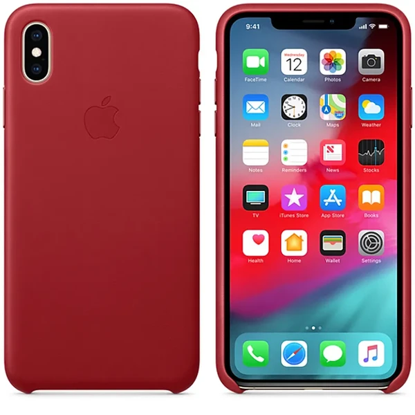 Шкіряний чохол iLoungeMax Leather Case RED для iPhone XS Max OEM у Вінниці