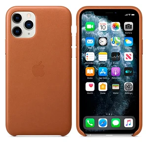 Кожаный чехол iLoungeMax Leather Case Saddle Brown для iPhone 11 Pro OEM (MWYD2) - Фото 2