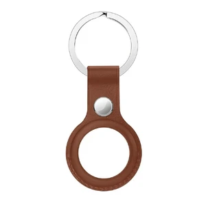 Брелок с кольцом iLoungeMax Leather Key Ring Saddle Brown для AirTag ОЕМ - Фото 3