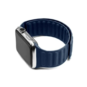 Ремінець iLoungeMax Leather Link Magnetic Midnight Blue для Apple Watch Ultra 49mm | 45mm | 44mm | 42mm (M | L) OEM - Фото 2