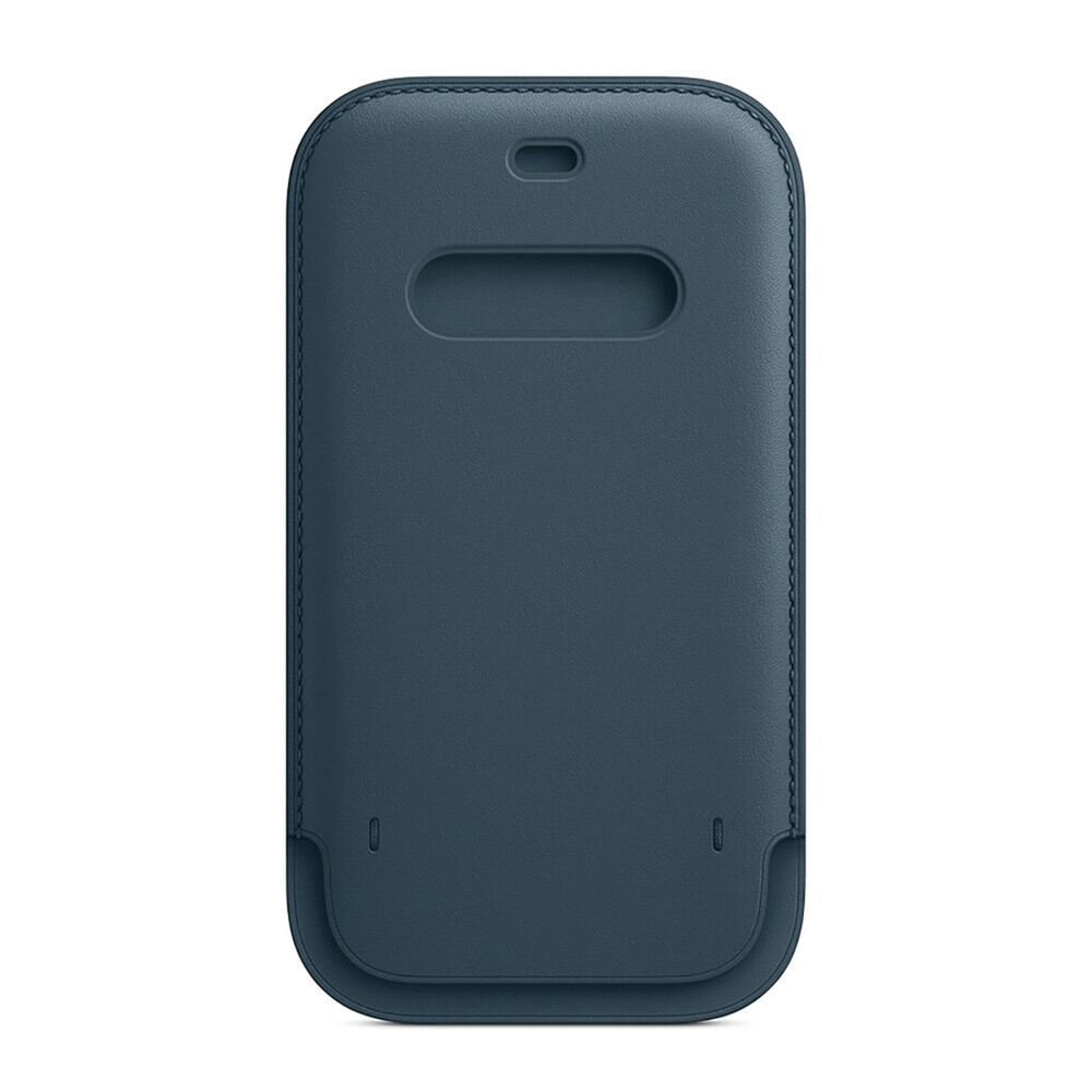 Кожаный чехол-бумажник iLoungeMax Leather Sleeve with MagSafe Baltic Blue для iPhone 12 | 12 Pro OEM