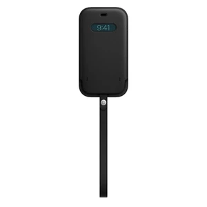 Кожаный чехол-бумажник iLoungeMax Leather Sleeve with MagSafe Black для iPhone 12 Pro Max OEM - Фото 4