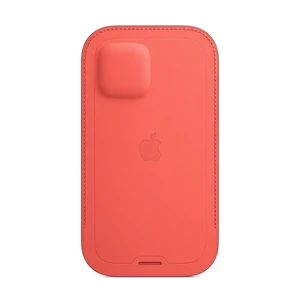 Кожаный чехол-бумажник iLoungeMax Leather Sleeve with MagSafe Pink Citrus для iPhone 12 Pro Max OEM - Фото 2