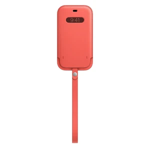 Кожаный чехол-бумажник iLoungeMax Leather Sleeve with MagSafe Pink Citrus для iPhone 12 Pro Max OEM - Фото 4