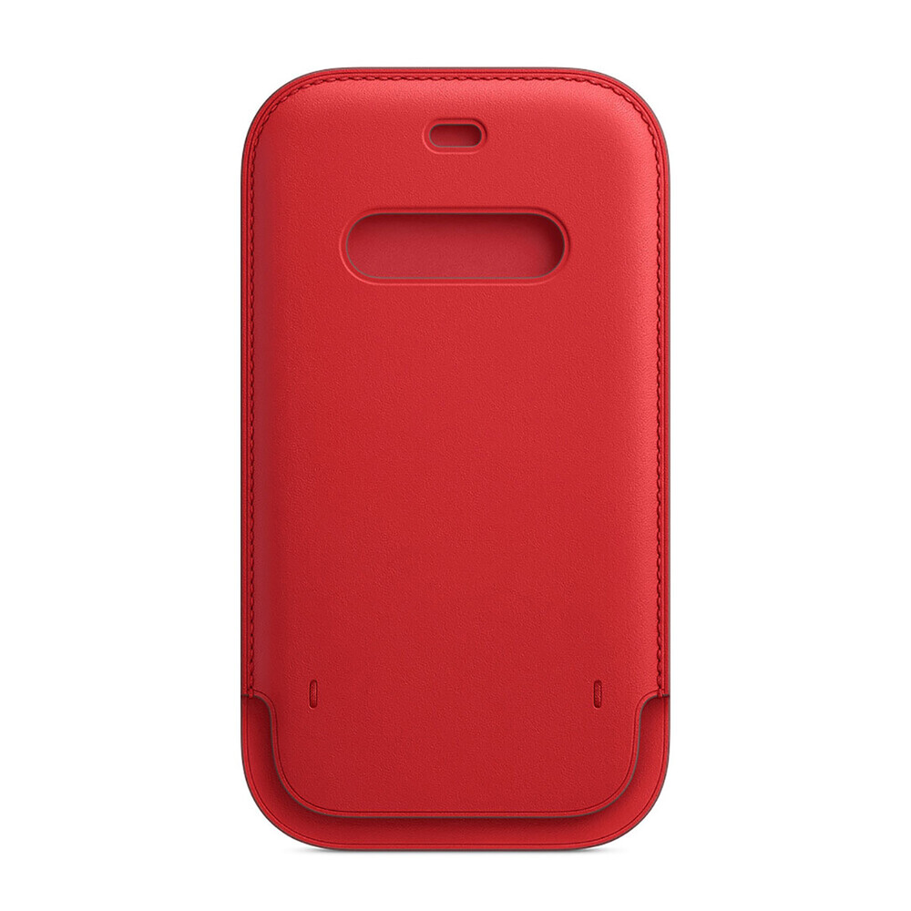 Кожаный чехол-бумажник iLoungeMax Leather Sleeve with MagSafe Red для iPhone 12 | 12 Pro OEM