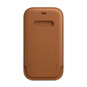Кожаный чехол-бумажник iLoungeMax Leather Sleeve with MagSafe Saddle Brown для iPhone 12 mini OEM  - Фото 1
