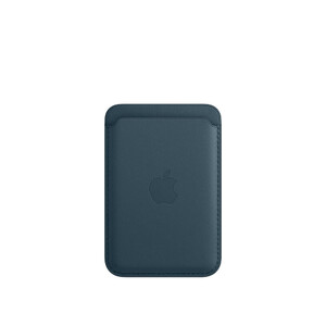 Купить Кожаный чехол-бумажник iLoungeMax Leather Wallet MagSafe Baltic Blue для iPhone 13 | 12 OEM
