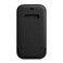 Кожаный чехол-бумажник iLoungeMax Leather Sleeve with MagSafe Black для iPhone 12 | 12 Pro OEM  - Фото 1