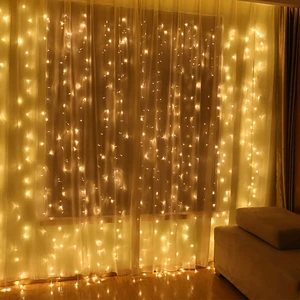 Светодиодная гирлянда-штора iLoungeMax 200 LED Warm White 3m x 2m (с пультом управления) - Фото 2