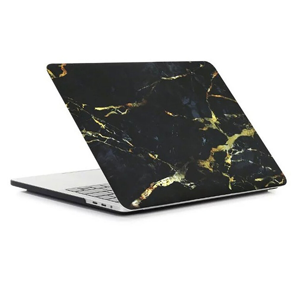 Пластиковый чехол iLoungeMax Marble Black | Yellow для MacBook Pro 13" (M1 | 2020 | 2019 | 2018)
