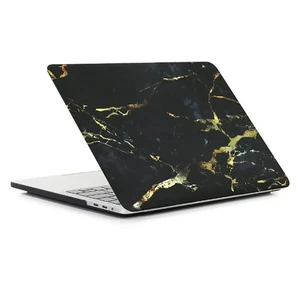 Пластиковый чехол iLoungeMax Marble Black | Yellow для MacBook Pro 13" (M2 | M1 | 2022 | 2020 | 2019 | 2018)  - Фото 1