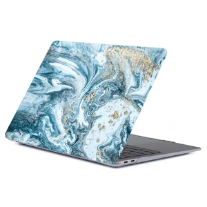 Мраморный чехол iLoungeMax Marble Blue | White | Yellow для MacBook Air 13" (M1 | 2020 | 2019 | 2018)  - Фото 1