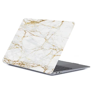 Мармуровий чохол iLoungeMax Marble White | Yellow для MacBook Air 13" M1 | 2020 | 2019 | 2018  - Фото 1