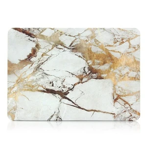 Пластиковий чохол iLoungeMax Marble White | Yellow для MacBook Pro 13" (M2 | M1 | 2022 | 2020 | 2019 | 2018) - Фото 2