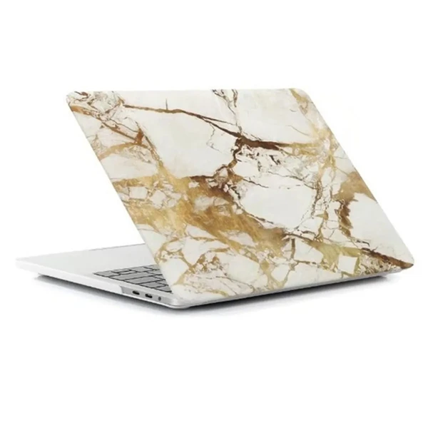 Пластиковий чохол iLoungeMax Marble White | Yellow для MacBook Pro 13" (M2 | M1 | 2022 | 2020 | 2019 | 2018) у Рівному