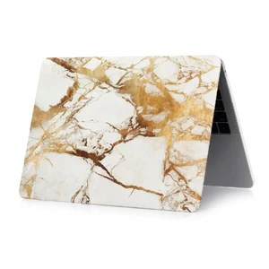 Мраморный чехол iLoungeMax Marble White | Yellow для MacBook Pro 16" (2019) - Фото 2