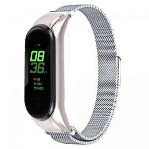 Металлический ремешок iLoungeMax Milanese Loop Silver для Xiaomi Mi Band 5 | 6  - Фото 1