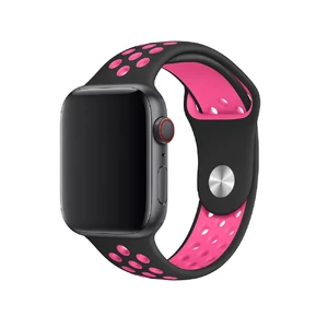 Ремешок iLoungeMax Nike Sport Band Black | Pink для Apple Watch Ultra 49mm | 45mm | 44mm | 42mm  OEM  - Фото 1