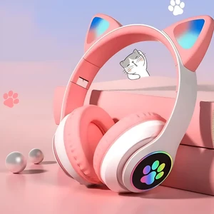 Беспроводные наушники iLoungeMax с кошачьими ушами Pink - Фото 2
